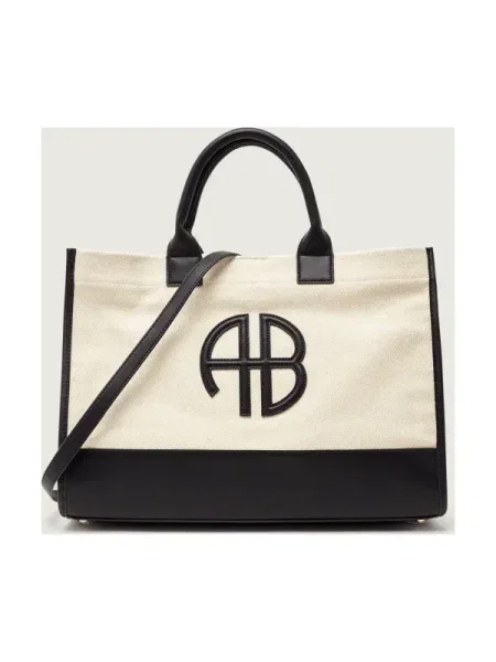 Anine Bing Geantă shopper MEDIUM LARA cu adaos de piele