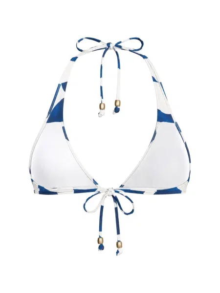 Топ Seafolly с принт с халтер деколте бяло