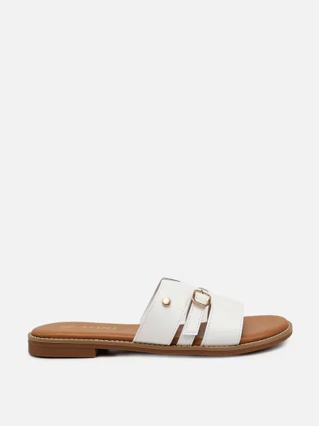 Шкіряні Шльопанці YUKI білий