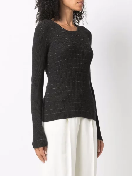 Pletený top Chanel Pre-owned šedý