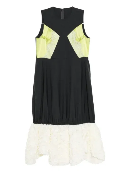 Sukienka Enfold w kwiatki koronkowa garniturowa szara