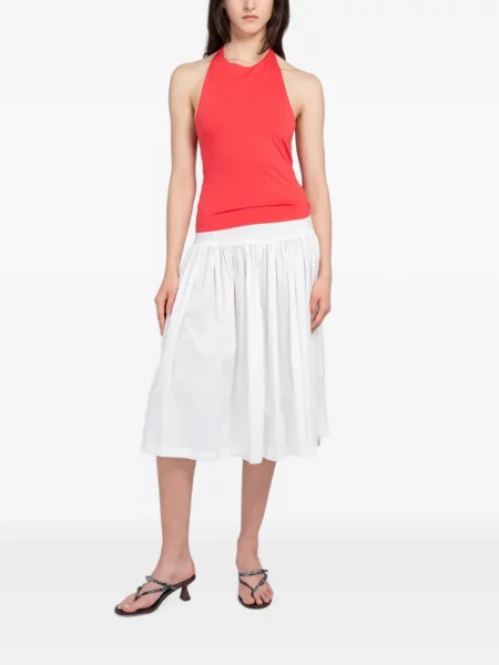 Pantaloni culottes Amomento alb