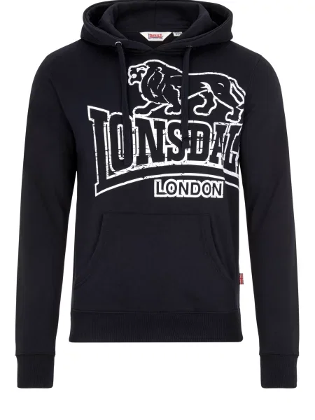 Hoodie Lonsdale s kapuco črna