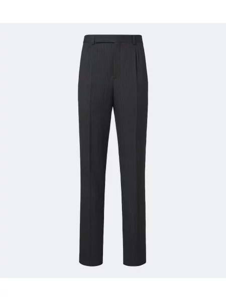 Pantaloni Saint Laurent de lână gri
