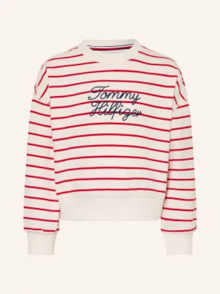 Tommy Hilfiger Mikina / červená / tmavě modrá bílá