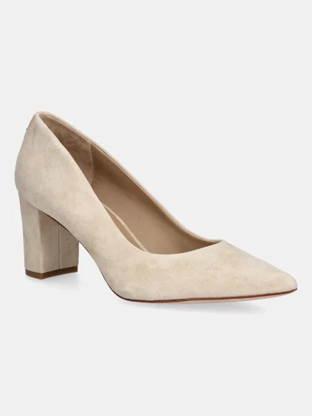 Велурени обувки с дебел Lauren Ralph Lauren Lanette Blkh с дебел бежово