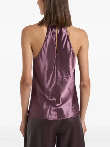 Top The Andamane cu gât halter violet