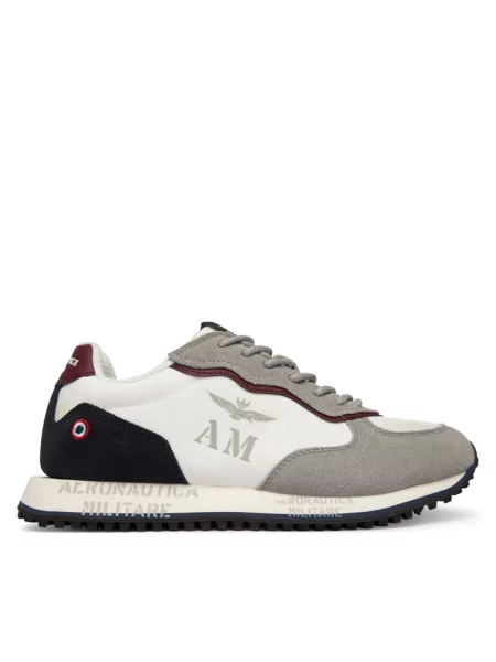 Buty Aeronautica Militare off white/blu scuro białe