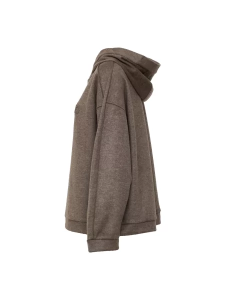 Bluza z kapturem Weekend Max Mara z kapturem brązowa