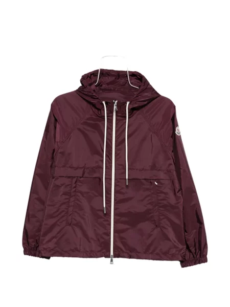 Geacă Moncler cu glugă roșu