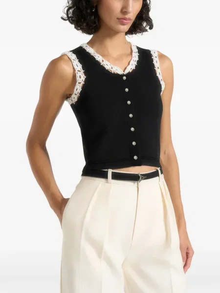 Cropp top Manière De Voir cu volane negru