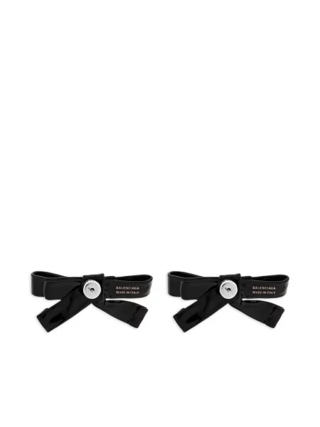 Cercei Balenciaga cu funde negru