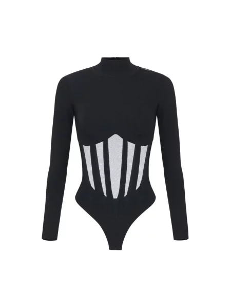 Dzianinowa koszulka Elisabetta Franchi czarna