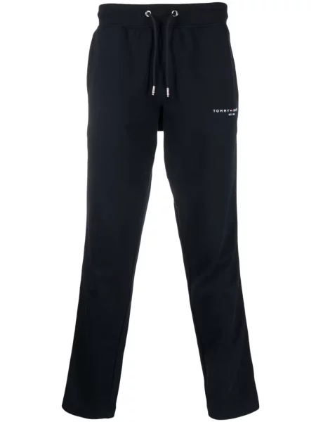 Pantaloni Tommy Hilfiger cu imagine albastru