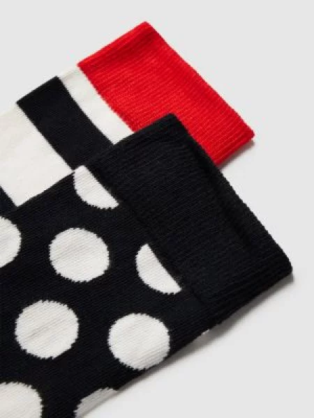 Skarpety ze wzorem na całej powierzchni w zestawie 2 szt. model ‘Big Dot’ Happy Socks granatowe