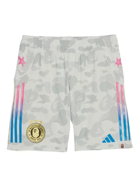 Камуфлажни шорти Adidas с принт сребристо