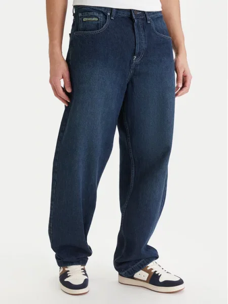 DC Shoes Τζιν σορτσάκια Worker Σκούρο Baggy Fit μπλε