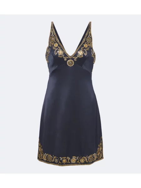 Rochie Versace din satin albastru