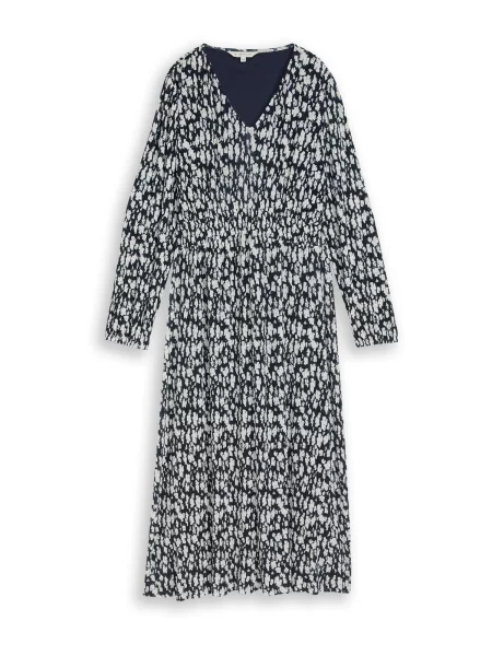 TOM TAILOR Rochie bleumarin alb