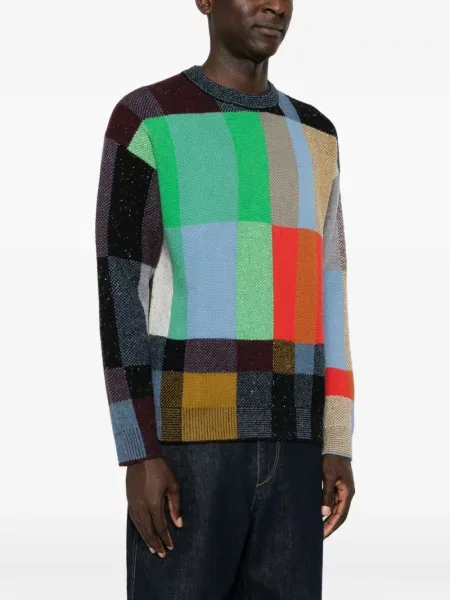 Pulover Ps Paul Smith cu decolteu rotund verde