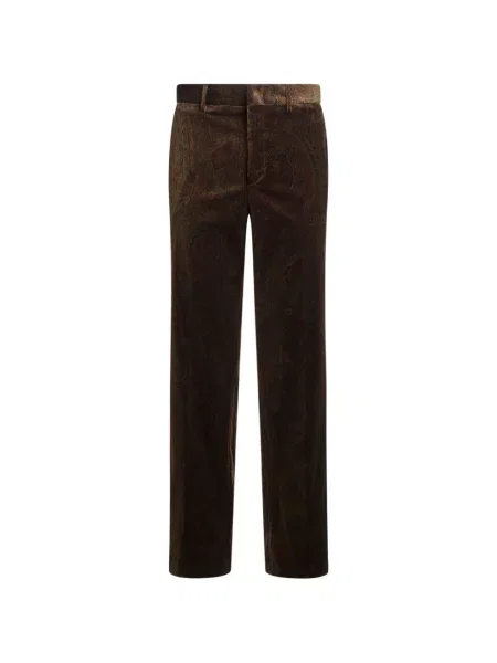 Pantaloni Etro de catifea maro