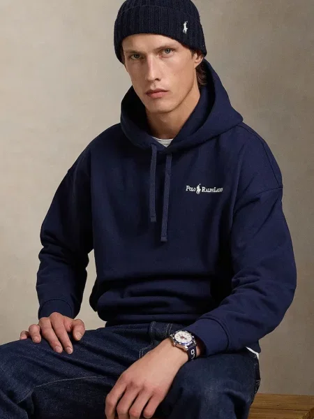 Свитер Polo Ralph Lauren с капюшоном с принтом черный