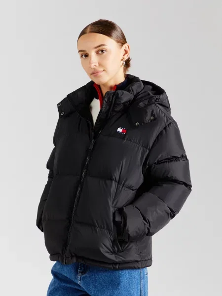 Tommy Jeans De puf geacă negru