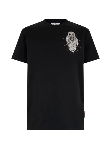 Tricou Philipp Plein cu broderie negru