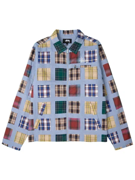 Stüssy Prehodna jakna modra / temno rumena / temno zelena / temno rdeča