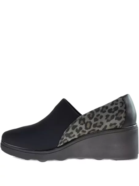Sandale Clarks Originals cu pană cu imagine cu model leopard negru