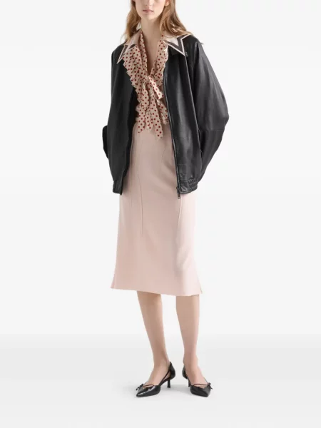 Rochie Prada cu broderie roz