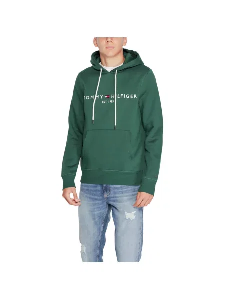Mikina Tommy Hilfiger s autogramom zelená