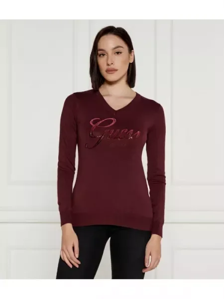 GUESS Pulover MEGAN bordo