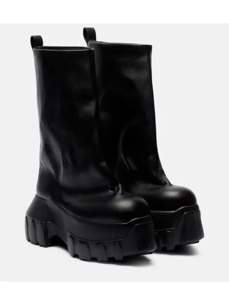 Botine Rick Owens din piele negru