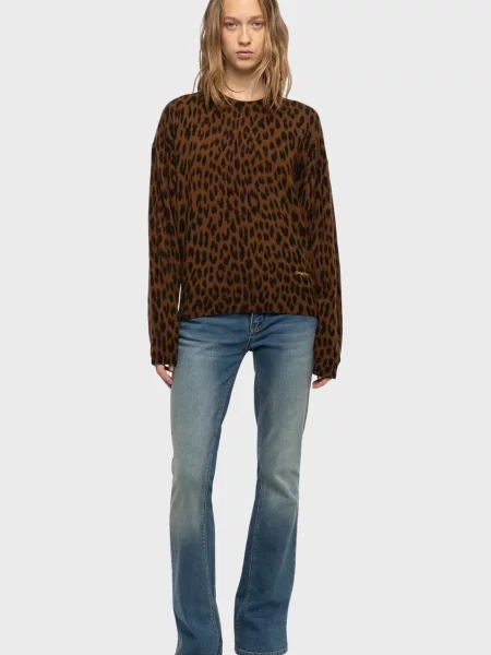 Шерстяной свитер Zadig&voltaire коричневый