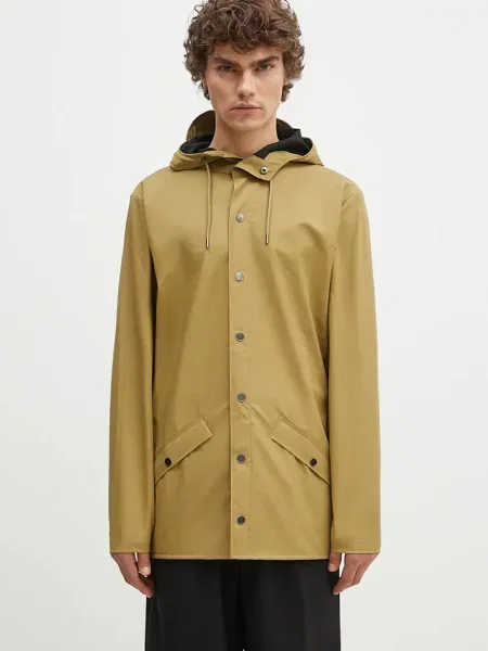 Rains Jacket Khaki Unisex Kurtki Rains Size: XL zielony