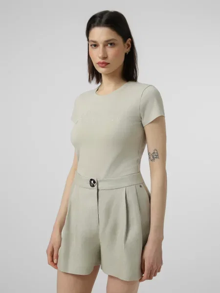 Футболка Armani Exchange бавовна/еластан сірий