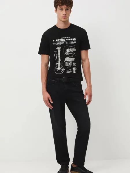 Medicine póló nyomott mintás fekete