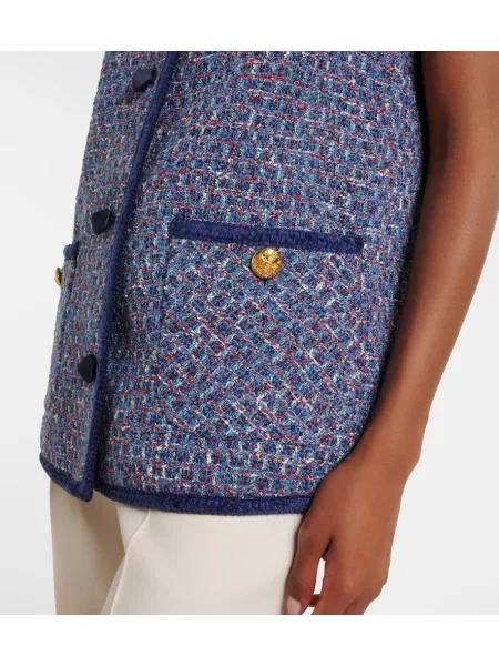 Vestă Valentino din tweed albastru