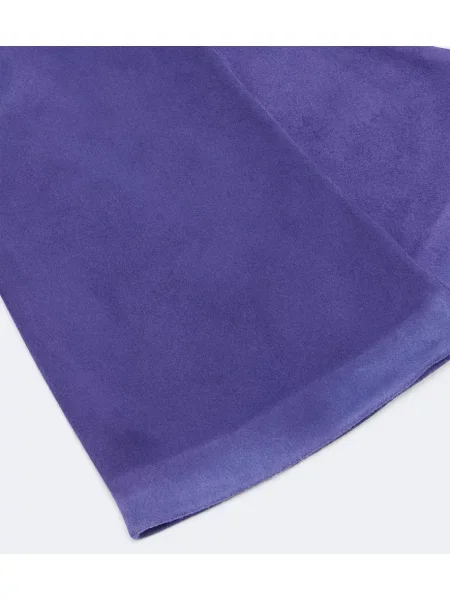 Mănuși Khaite din piele de căprioară violet