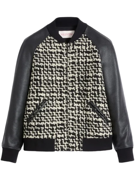 Яке тип бомбър Valentino Garavani от туид черно