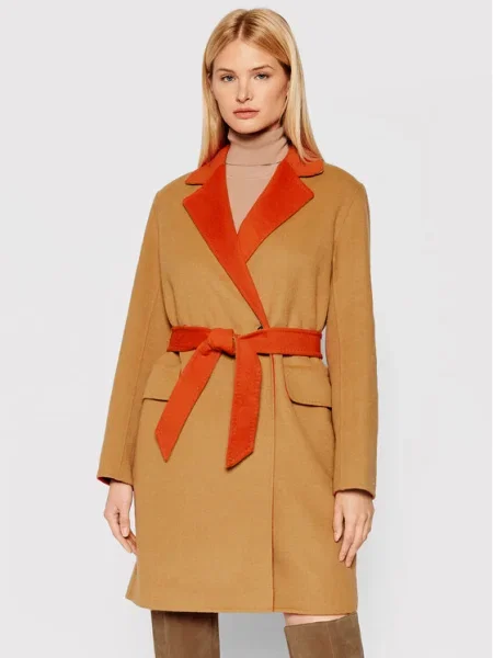 Tommy Hilfiger Palton de lână Blend maro