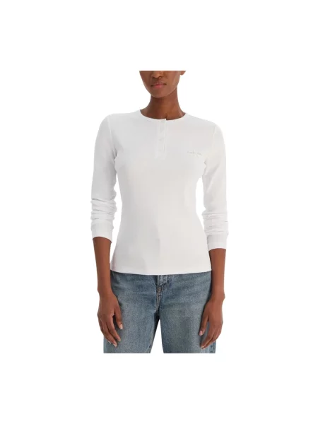 Sweter Calvin Klein Jeans z długim rękawem biały