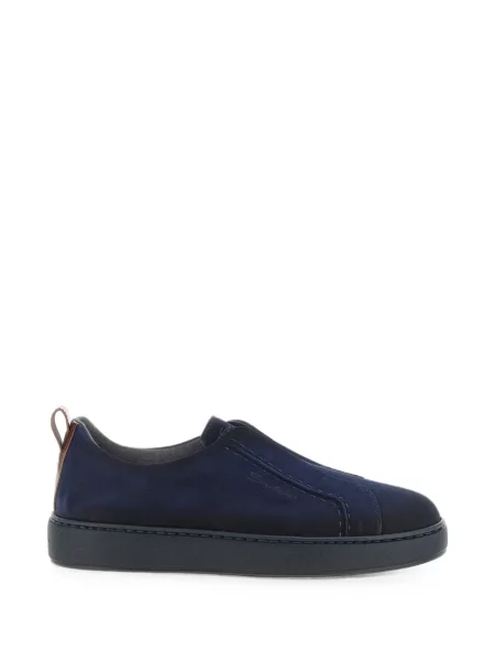 Chiloți Santoni din piele slip-on albastru