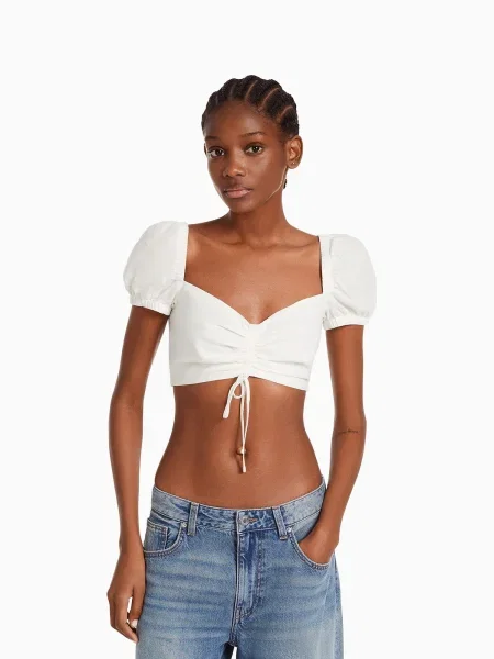 Bershka Bluza bela