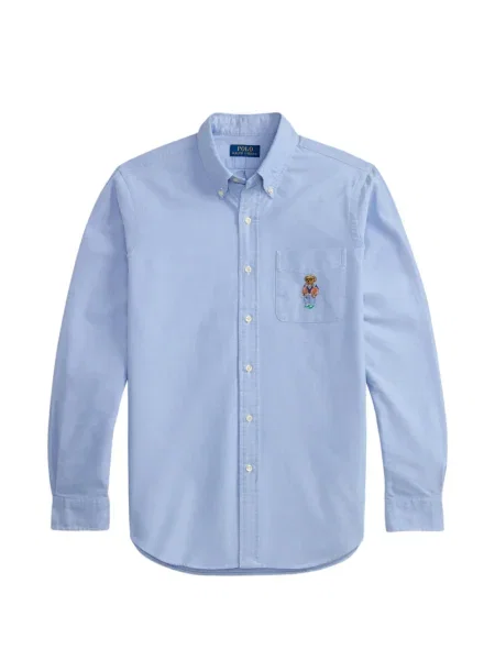 Prugasta lanena šilterica Polo Ralph Lauren bijela