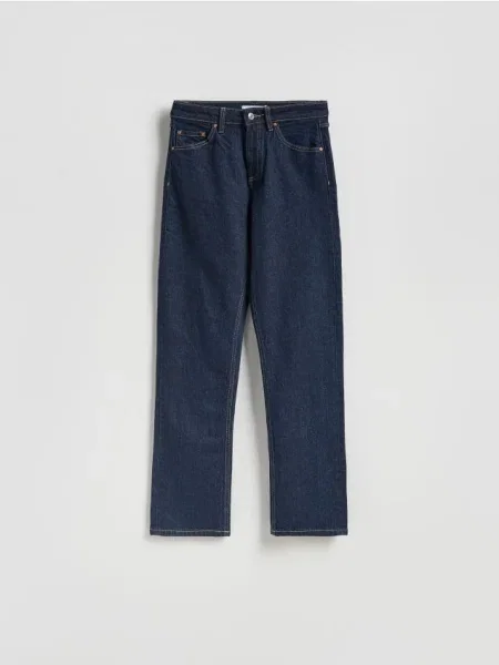 Reserved Blugi straight leg verde-metalizat verde