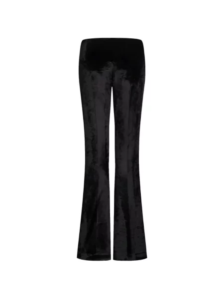 Pantaloni Dondup de catifea evazate negru