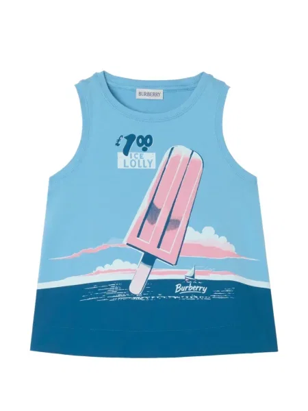 Top dziecięcy Burberry niebieski