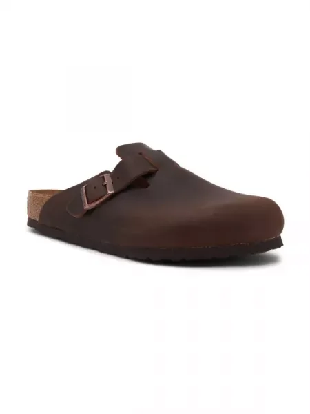 Birkenstock De piele șlapi Boston LEOI Habana maro